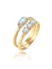 Elli Ring 925 Sterling Silber Ring Set in Gold