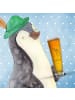 Mr. & Mrs. Panda Bierglas Pinguine Einschlafen ohne Spruch in Transparent