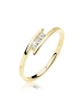 Elli DIAMONDS  Ring 375 Gelbgold Verlobungsring in Weiß