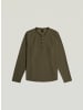 G-Star Raw Waffle Henley Relaxed T-Shirt dark khaki