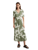 Marc O'Polo Kleid mit elastischer Taille flared in Medium Green