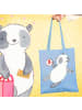 Mr. & Mrs. Panda Tragetasche Panda Handball spielen ohne Spruch in Sky Blue