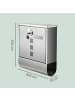 SONGMICS Briefkasten Poster in Silbern - (B)30.8 x (H)33.8 x (T)10 cm