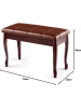 COSTWAY Klavierbank mit Notenfach 75x35x49cm in Braun