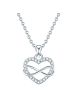 Rafaela Donata Halskette Herz Sterling Silber Zirkonia in silber