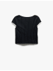 KOTON BLUSE SS in Marineblau Gestreift