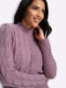 Sieh an! Stehkragen-Pullover in mauve