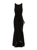 Adrianna Papell Langes Abendkleid Ruffle Crepe Halter Gown in schwarz