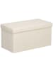 HOMCOM Sitzbank-76L x 38B x 38H cm-Cremeweiß