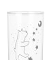 Mr. & Mrs. Panda Wasserglas Bär Träume mit Spruch in Transparent