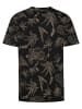 Petrol Industries T-Shirt mit Allover-Print Agave in Schwarz
