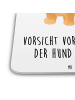 Mr. & Mrs. Panda Glasuntersetzer Hund Flauschig mit Spruch in Weiß