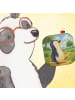 Mr. & Mrs. Panda Bierdeckel Pinguin mHerzieren Design ohne Spruch in Weiß