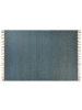 Beliani Kurzflor LUNIA in Blau/Braun - (W) 160 x (H) 0.7 x (L) 230 cm
