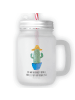 Mr. & Mrs. Panda Einmachglas Kaktus Hut mit Spruch in Transparent