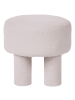 Beliani Hocker CANBY in Weiß - (W) 43 x (H) 38 x (L) 43 cm