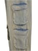 Urban Classics Cargo Trousers in new light blue dirty washed