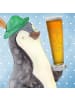 Mr. & Mrs. Panda Trinkglas Löwe Astrologie mit Spruch in Transparent