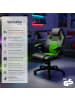 tectake Bürostuhl, ergonomische Form, Kunstlederbezug mit Mesh-Gewebe