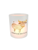 Mr. & Mrs. Panda Glas Teelichthalter Sternzeichen Stier mit Spruch in Transparent