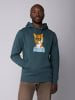 wat? Apparel Sweatshirt Fuchs in Petrol