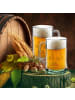 Mr. & Mrs. Panda Bierglas Vogelhaus Home mit Spruch in Transparent