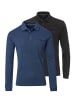 Casa moda Poloshirt Basic in Dunkelgrau / blau