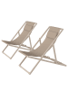 home24 Liegestuhl Nivi 2er-Set in Beige