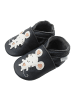 Basrakids Baby Krabbelschuhe aus Leder, weiche Lauflernschuhe mit rutschfester Sohle 