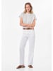 GOLDNER Jeans Klassische Denimhose, dezente Waschung in weiß