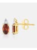 Diamant L'éternel Ohrstecker, mit Granat, 375 Gelbgold