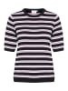Kaffe Strickpullover KAlizza Regular fit in Black - Pink/Chalk Stripe