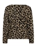 Betty Barclay Sweatshirt mit Kordelzug in Brown/Black