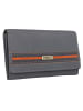 mano Don Leonardo Geldbörse RFID Leder 16 cm grau
