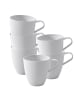 Villeroy & Boch 6er Set Henkelbecher Pura in Weiß 270 ml in weiß