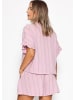 SASSYCLASSY Gestreifte Musselin Shorts in Rosa