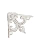 relaxdays 8 x Regalwinkel Lilien Ornamen in Weiß