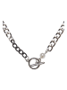 Urban Classics Urban Classics Unisex Pearl Fastener Necklace in silver