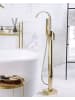 Beliani 3-tlg Wannenarmaturen RIBBON in Gold