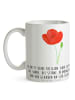 Mr. & Mrs. Panda Tasse Blume Mohnblume mit Spruch in Weiß