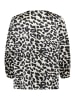 Kaffe Langarm-Bluse KAmagda Loose fit in Grey Leopard