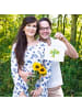 Mr. & Mrs. Panda Hängeschild Blume Kleeblatt ohne Spruch in Weiß