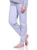 NORMANN Schlafanzug Pyjama Hose lang Mix & Match in Grau