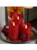 MARELIDA LED Kerzenset 3-teilig in rot