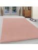 KADIMA DESIGN Teppich Kurzflor Uni Polypropylen Wohnzimmer in Rosa