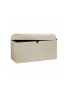relaxdays Sitzbank Stauraum in Creme - (B)76 x (H)38 x (T)38 cm