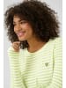 KAFFE curve Langarm-Shirt KClia Regular fit in Chalk/Lettuce-Oil Green Heart