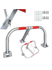 relaxdays Parkbügel in Silber/ Rot - (B)95 x (H)46 x (T)44 cm