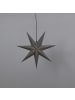 STAR Trading Papierstern Leuchtstern Faltstern 7-zackig hängend 70cm mit Kabel grau
