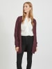 Vila Feinstrick Basic Cardigan Stretch mit Taschen VIRIL in Weinrot